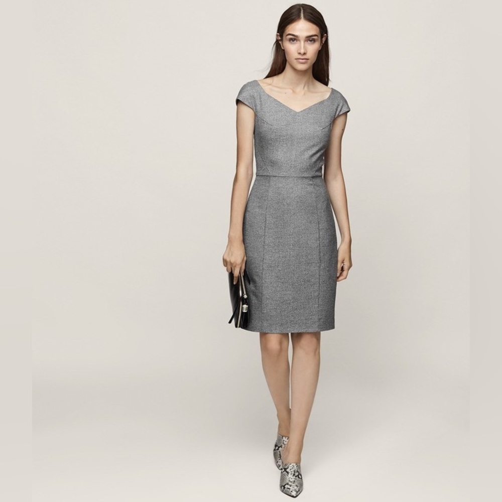Reiss wool blend dress.